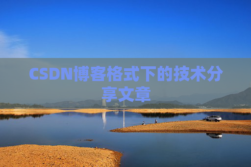 CSDN博客格式下的技术分享文章